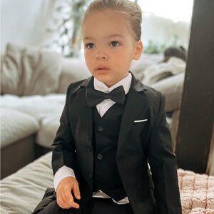 Black Suit with Red Lining for 3T